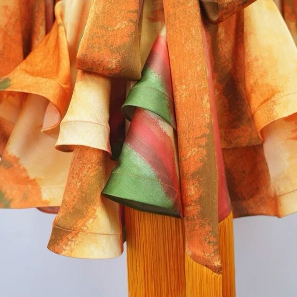 NWOT BRONX AND BANCO Bedouin Horizon Mini Dress  in orange - Picture 4 of 16